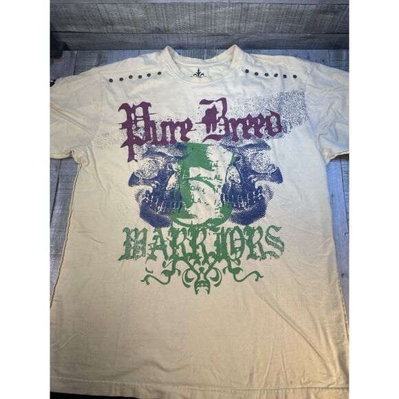 Blac Label Pure Breed Warriors Shirt 2XL Y2K Graphic Tee Studded Vintage - Picture 1 of 4